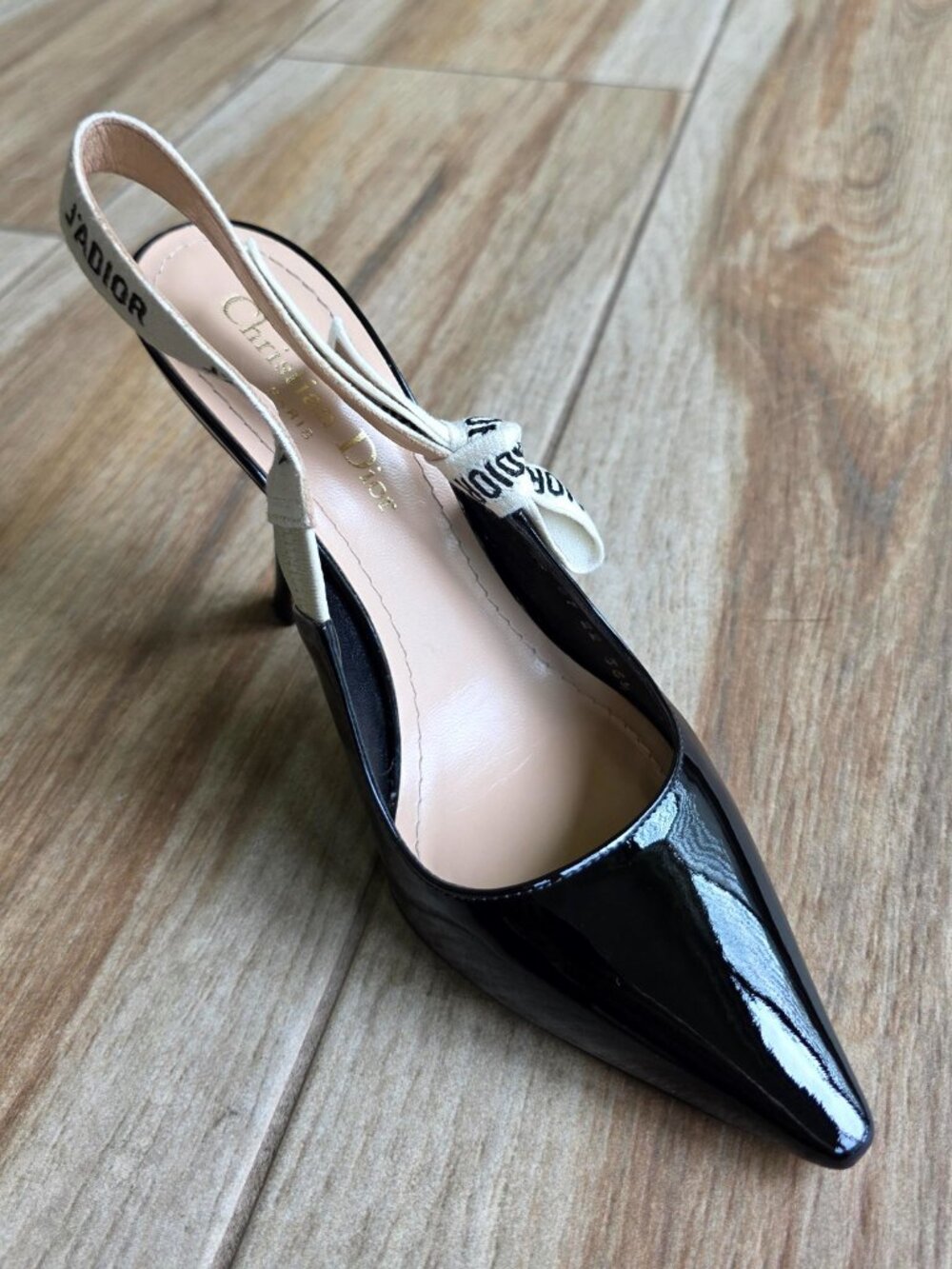 Dior J'Adior Black Patent Leather Pumps Shoes. Eur. 36.5